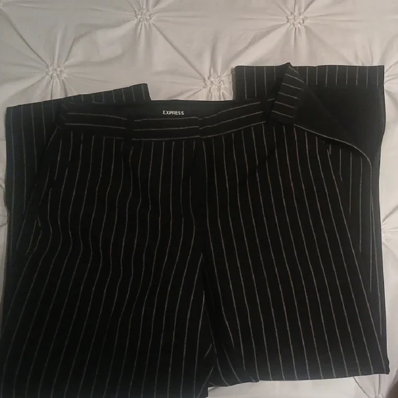 Express Black Pinstripe Pencil Skirt - Picture 6 of 7